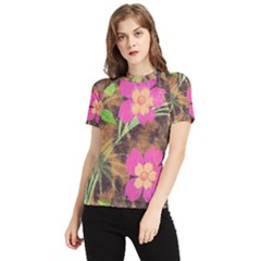 Jungle Floral Women s Short Sleeve Rash Guard