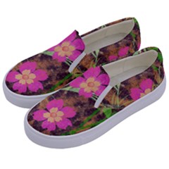 Jungle Floral Kids  Canvas Slip Ons by PollyParadise