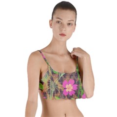 Jungle Floral Layered Top Bikini Top  by PollyParadise