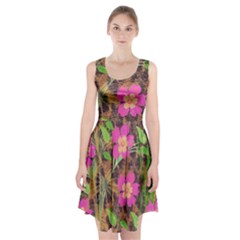 Jungle Floral Racerback Midi Dress by PollyParadise