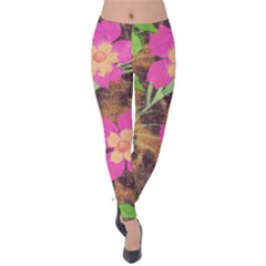 Jungle Floral Velvet Leggings