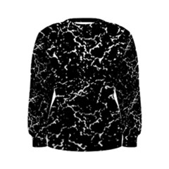 Black And White Grunge Abstract Print Women s Sweatshirt by dflcprintsclothing