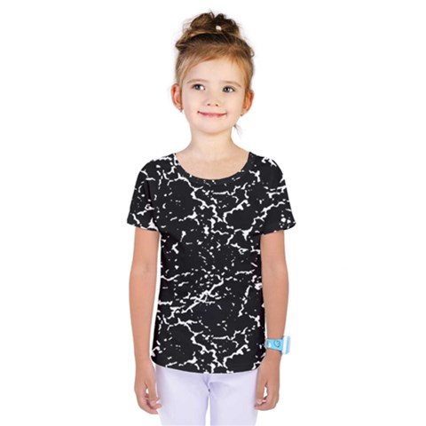 Black And White Grunge Abstract Print Kids  One Piece Tee by dflcprintsclothing