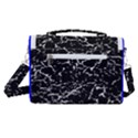 Black And White Grunge Abstract Print Satchel Shoulder Bag View3