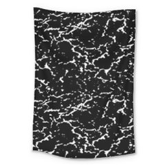 Black And White Grunge Abstract Print Large Tapestry