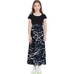 Black And White Grunge Abstract Print Kids  Skirt