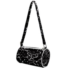 Black And White Grunge Abstract Print Mini Cylinder Bag by dflcprintsclothing