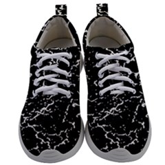 Black And White Grunge Abstract Print Mens Athletic Shoes by dflcprintsclothing