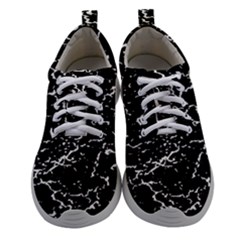 Black And White Grunge Abstract Print Athletic Shoes by dflcprintsclothing