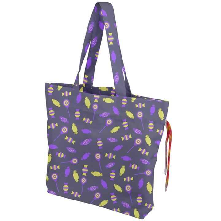 Candy Drawstring Tote Bag