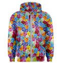 Pansies  Watercolor Flowers Men s Zipper Hoodie View1