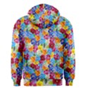 Pansies  Watercolor Flowers Men s Zipper Hoodie View2