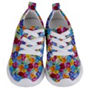 Pansies  Watercolor Flowers Kids  Lightweight Sports Shoes View1