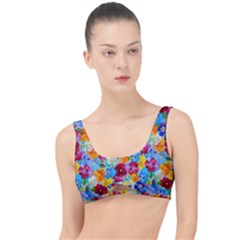 Pansies  Watercolor Flowers The Little Details Bikini Top by SychEva