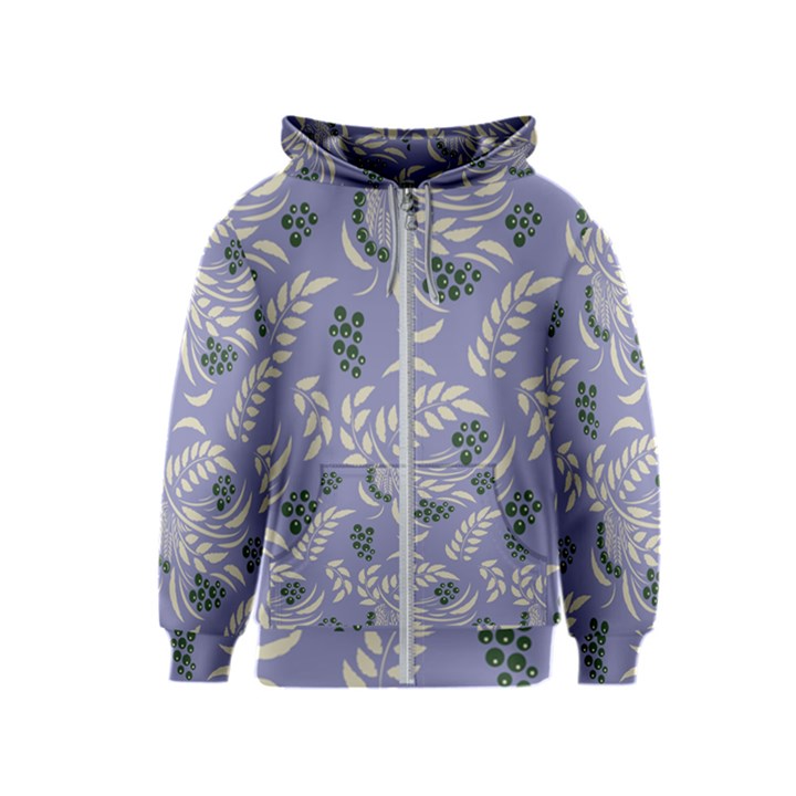 Folk floral pattern. Abstract flowers surface design. Seamless pattern Kids  Zipper Hoodie