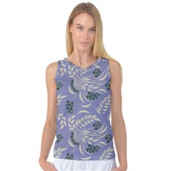 Folk Floral Pattern  Abstract Flowers Surface Design  Seamless Pattern Women s Basketball Tank Top by Eskimos