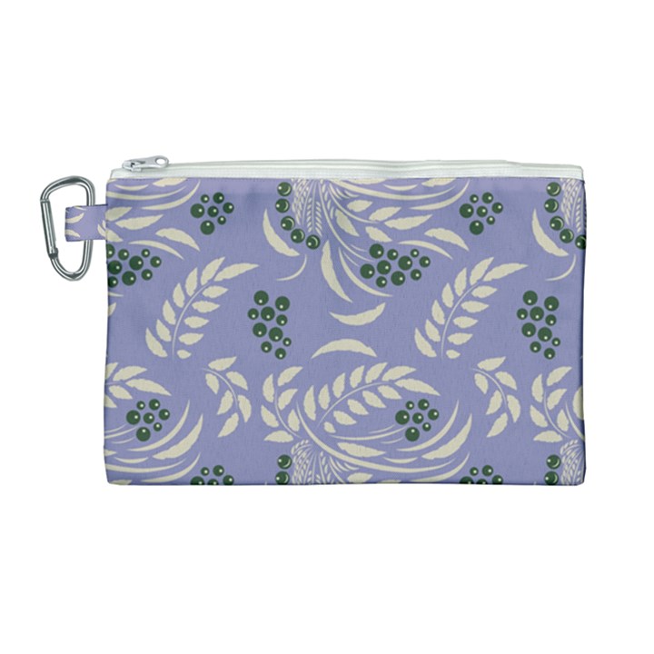 Folk floral pattern. Abstract flowers surface design. Seamless pattern Canvas Cosmetic Bag (Large)