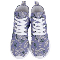 Folk Floral Pattern  Abstract Flowers Surface Design  Seamless Pattern Women s Lightweight High Top Sneakers by Eskimos