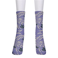 Folk Floral Pattern  Abstract Flowers Surface Design  Seamless Pattern Men s Crew Socks by Eskimos