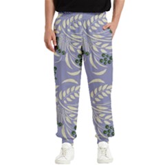 Folk Floral Pattern  Abstract Flowers Surface Design  Seamless Pattern Men s Elastic Waist Pants by Eskimos