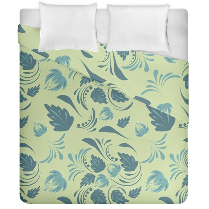 Folk floral pattern. Abstract flowers surface design. Seamless pattern Duvet Cover Double Side (California King Size)