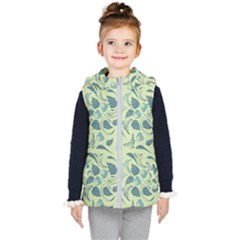 Folk Floral Pattern  Abstract Flowers Surface Design  Seamless Pattern Kids  Hooded Puffer Vest by Eskimos