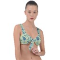 Folk floral pattern. Abstract flowers surface design. Seamless pattern Front Tie Bikini Top View1