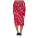 Folk floral pattern. Abstract flowers surface design. Seamless pattern Velvet Midi Pencil Skirt View2