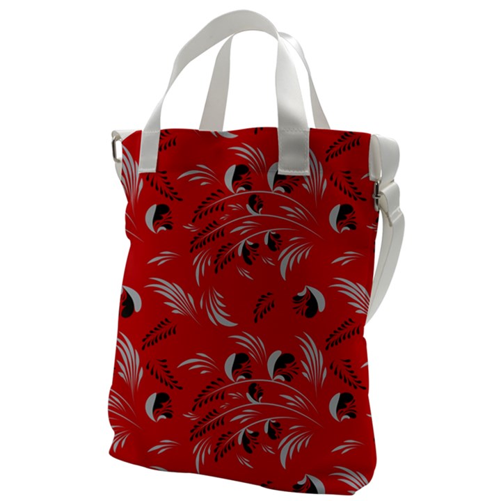 Folk floral pattern. Abstract flowers surface design. Seamless pattern Canvas Messenger Bag