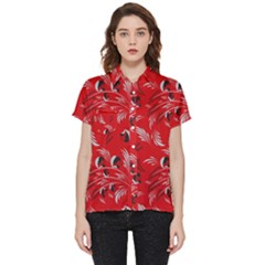 Folk Floral Pattern  Abstract Flowers Surface Design  Seamless Pattern Short Sleeve Pocket Shirt