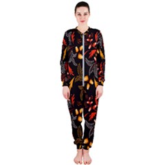 Folk Floral Pattern  Abstract Flowers Surface Design  Seamless Pattern Onepiece Jumpsuit (ladies)  by Eskimos