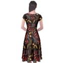 Folk floral pattern. Abstract flowers surface design. Seamless pattern Cap Sleeve Wrap Front Dress View2