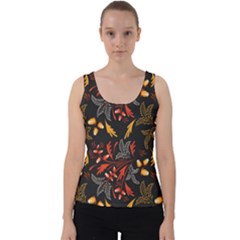 Folk Floral Pattern  Abstract Flowers Surface Design  Seamless Pattern Velvet Tank Top by Eskimos