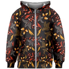 Folk Floral Pattern  Abstract Flowers Surface Design  Seamless Pattern Kids  Zipper Hoodie Without Drawstring