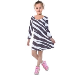 Zebra Kids  Long Sleeve Velvet Dress