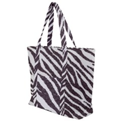 Zebra Zip Up Canvas Bag by PollyParadise