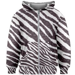 Zebra Kids  Zipper Hoodie Without Drawstring