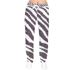 Zebra Women Velvet Drawstring Pants