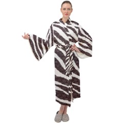 Zebra Maxi Velour Kimono by PollyParadise