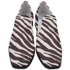 Zebra Women Slip On Heel Loafers by PollyParadise