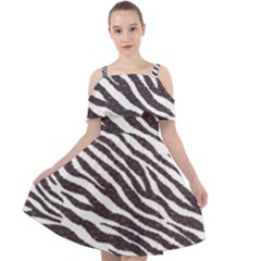 Zebra Cut Out Shoulders Chiffon Dress by PollyParadise