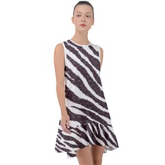 Zebra Frill Swing Dress by PollyParadise