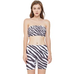 Zebra Stretch Shorts And Tube Top Set