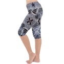 Grey layers marbling Lightweight Velour Cropped Yoga Leggings View2