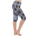 Grey layers marbling Lightweight Velour Cropped Yoga Leggings View3