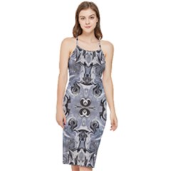 Grey Layers Marbling Bodycon Cross Back Summer Dress