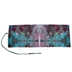 Marbling Symmetry Roll Up Canvas Pencil Holder (s) by kaleidomarblingart