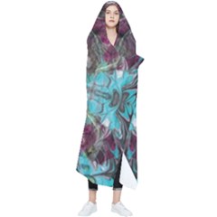 Marbling Symmetry Wearable Blanket by kaleidomarblingart