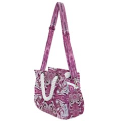 Rosa Antico Repeats Rope Handles Shoulder Strap Bag by kaleidomarblingart