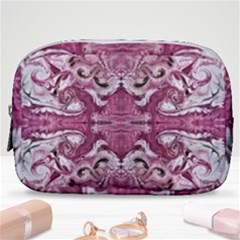 Rosa Antico Repeats Make Up Pouch (small) by kaleidomarblingart